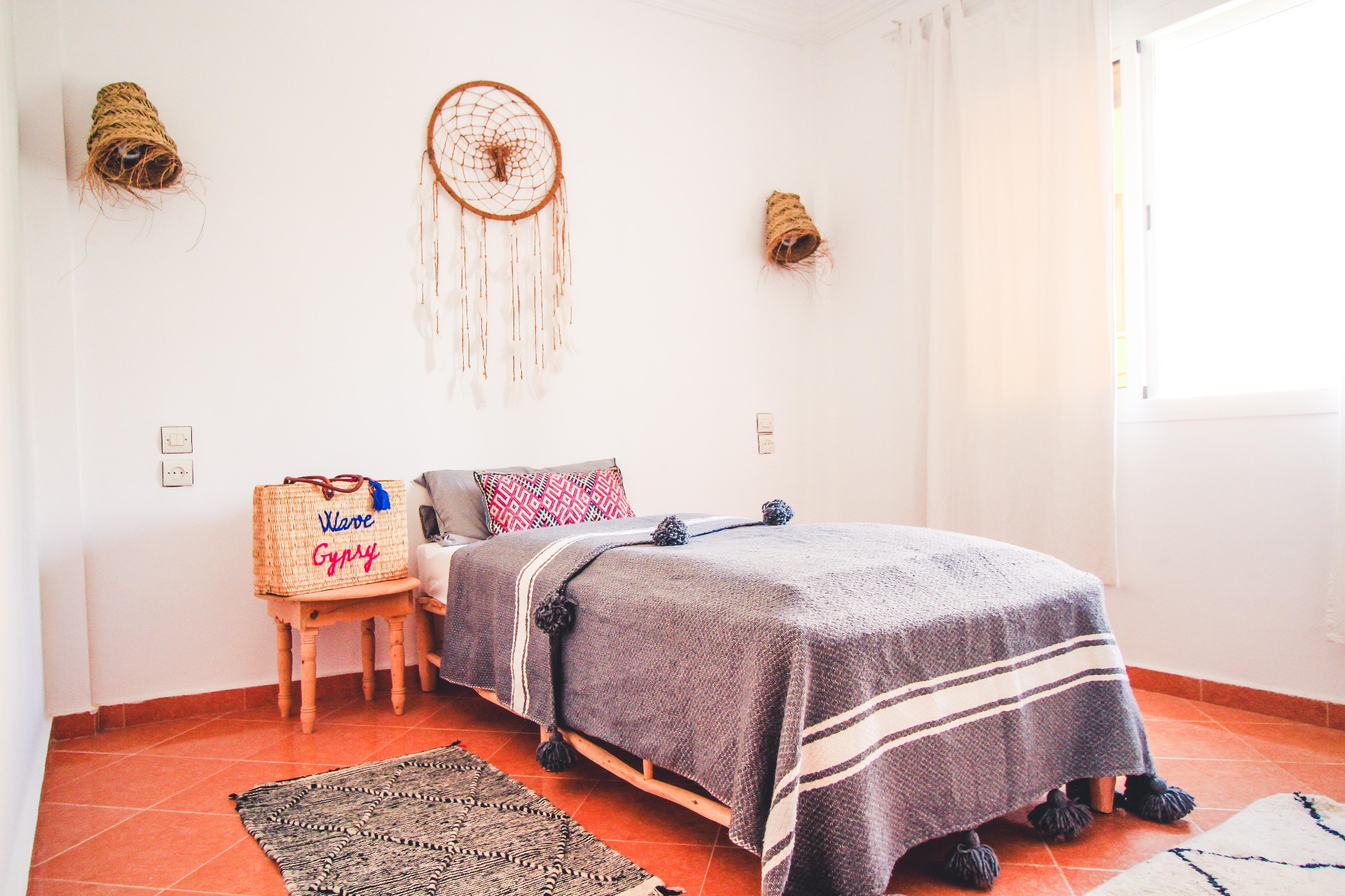 Doppelzimmer mit marokkanischem Boho-Flair